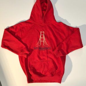 Red San Francisco Cali Pullover Hoodie Sweatshirt